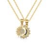 Gold Sun and Moon Couple Necklaces