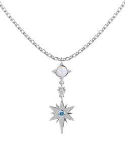 Silver Shell Blue Necklace