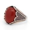 Silver Red Eye Ring