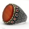 Silver Sultan Red Ring