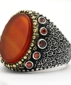 Silver Sultan Red Ring