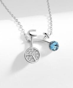 Silver Bike Necklace
