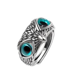Sterling silver Blue OVO ring