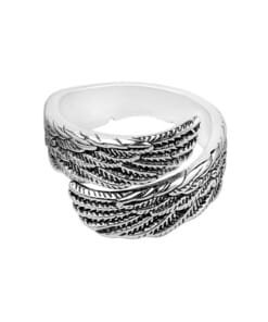 Sterling silver Angle Wings ring
