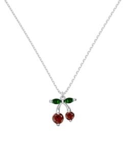 Silver Cherry Necklace