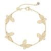 Five Gold Butterflies Anklet