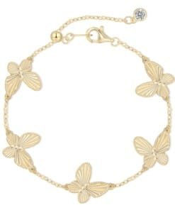 Five Gold Butterflies Anklet
