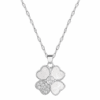 Silver Shell Four Leafs Necklace