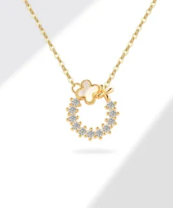 Shell Leaf Round shaped Necklace