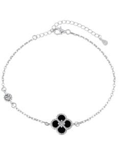 One Black Flower Anklet-Bracelet