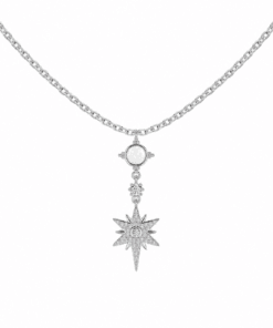 Silver Shell White Necklace