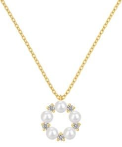 Gold Pearl Halo Necklace