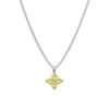 Silver Yellow Rose Necklace