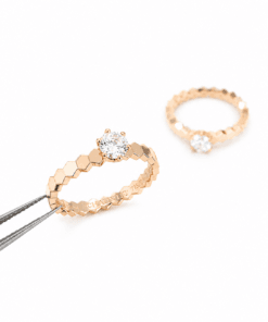 Xchaumet Rose Gold Large Dimond Ring