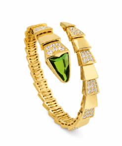 X Bvlgari Green Head Viper Bracelet