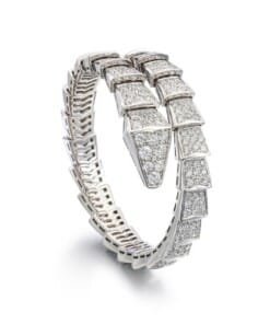 X Bvlgari Silver Viper Bracelet